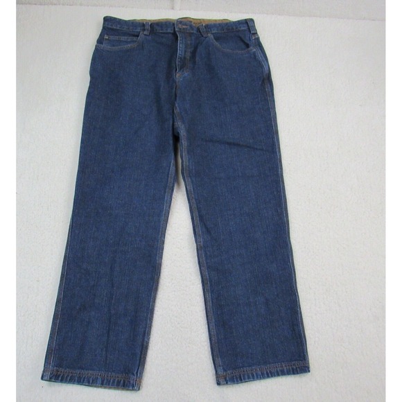 Duluth Trading Jeans Mens 38x29 Flex Ballroom Relaxed Fit Medium Wash - Picture 2 of 15